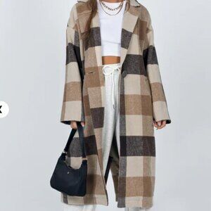 NWT Princess Polly Penelope Coat Beige Size L/XL (originally $140)